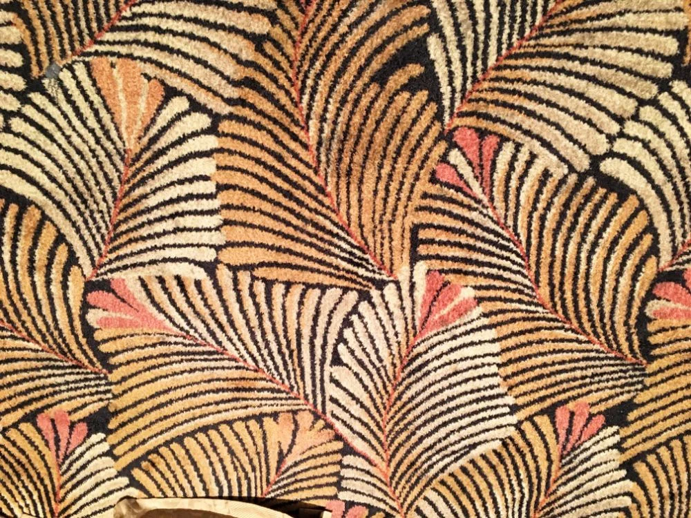 Botanical patterned carpet