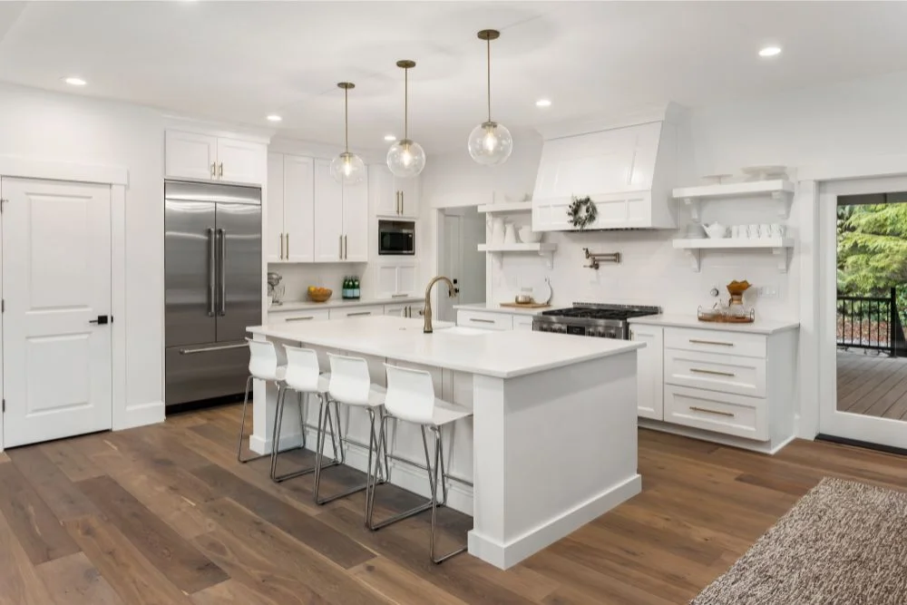 Luxury vinyl floors in modern kitchen