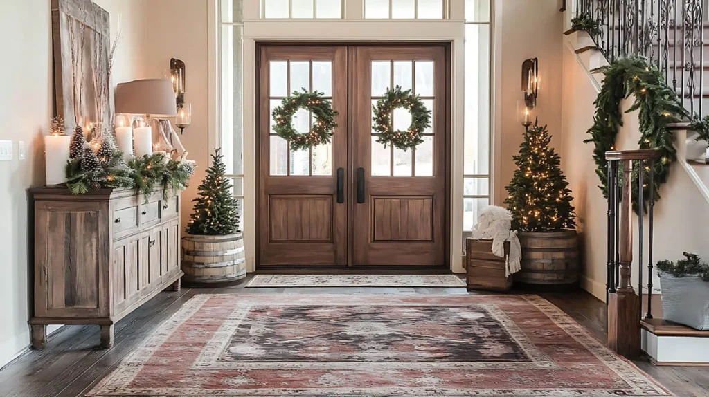Area rug in entryway
