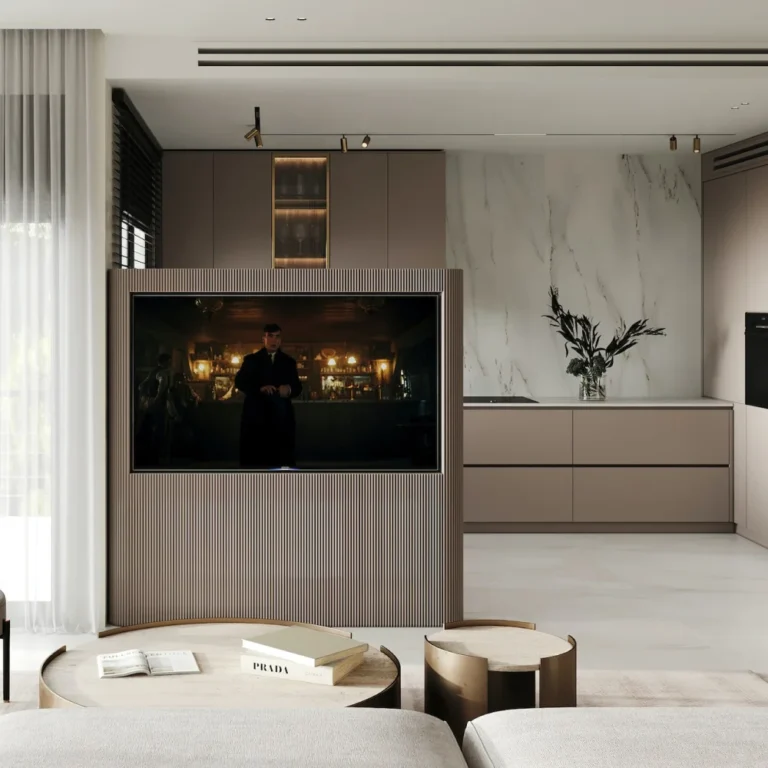 Tile flooring in modern room