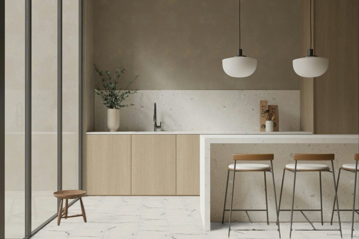 tile flooring in the kitchen